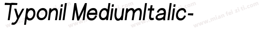 Typonil MediumItalic字体转换